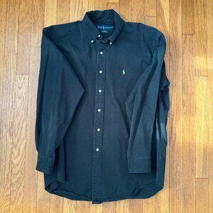 Ralph Lauren Black Blake 100% Cotton Button Up
